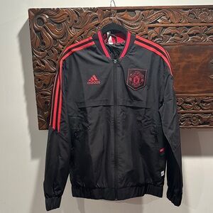 Adidas Black and Red Manchester United Jacket